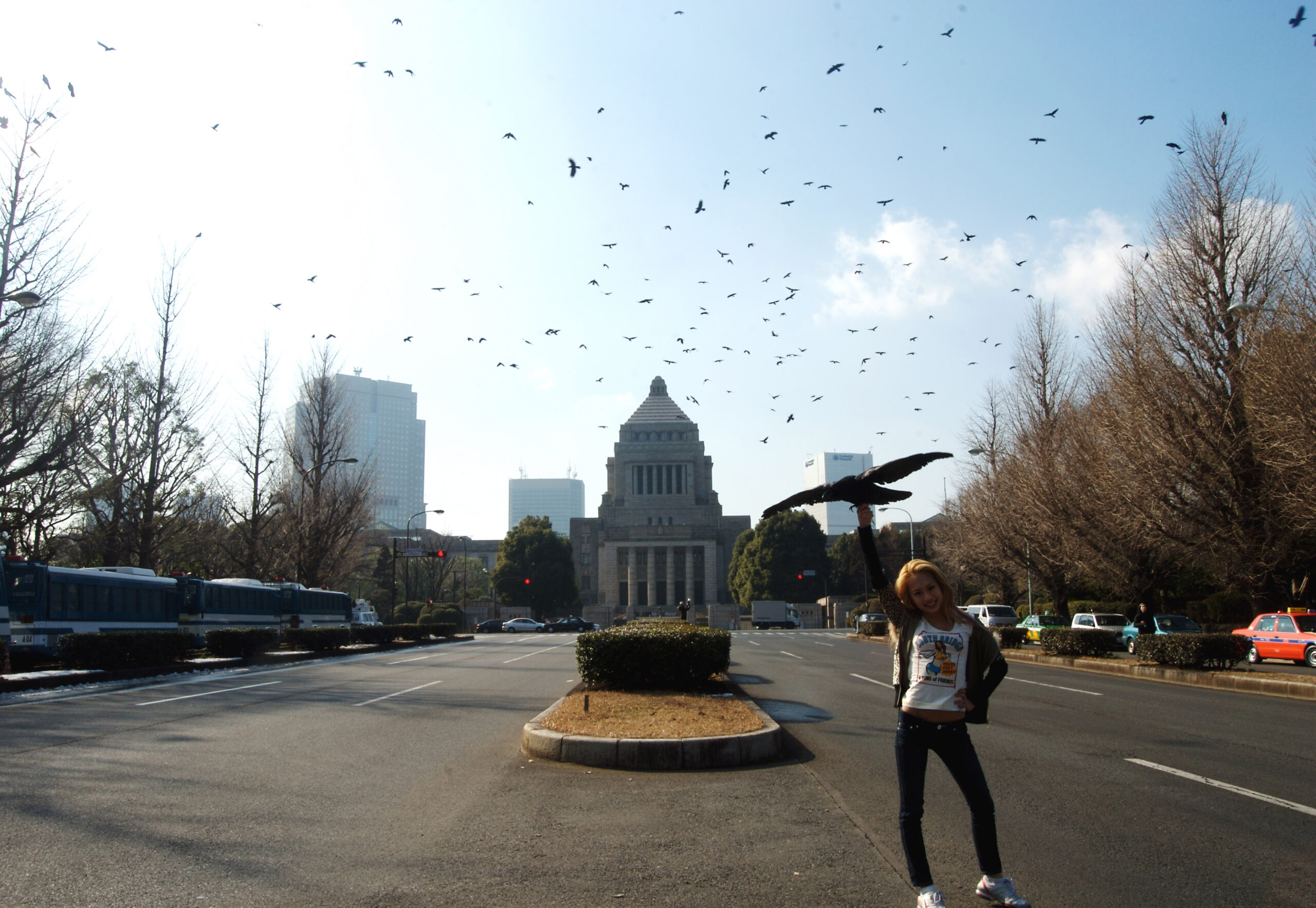 Chim↑Pom《BLACK OF DEATH （above the Diet Building, Nagatacho, Tokyo）》