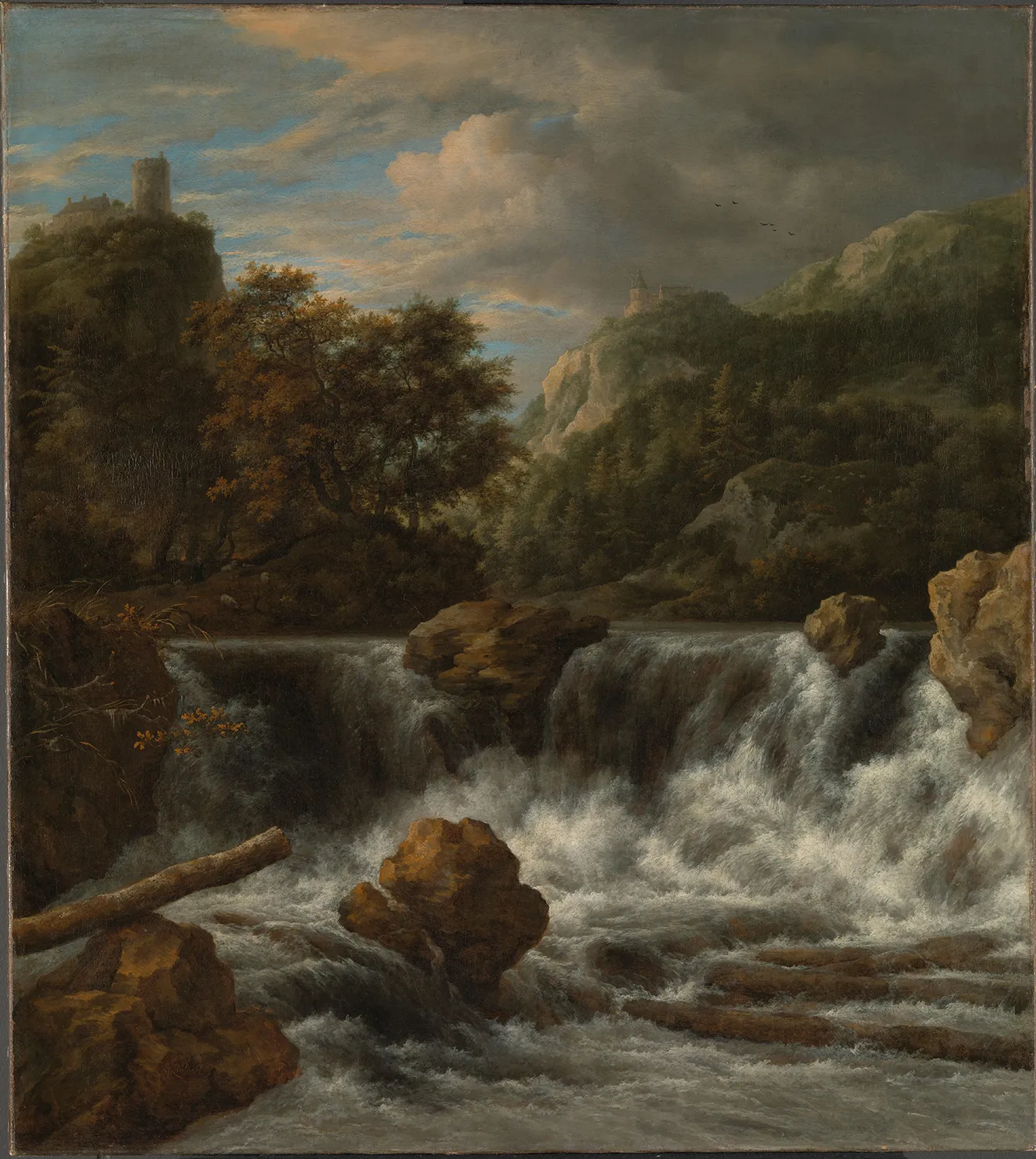 ヤーコプ・ファン・ロイスダール《Mountainous Landscape with Waterfall》油彩/ キャンバス 111.0×99.0cm アムステルダム国立美術館 出典:https://id.rijksmuseum.nl/200108484